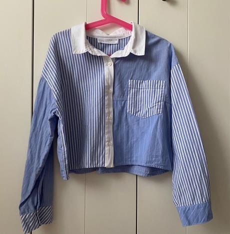 Bavlnena košeľa krátkeho strihu, zara,140