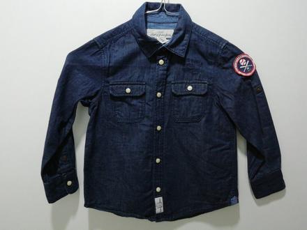 Bavlnená rifľová košeľa, h&m,110