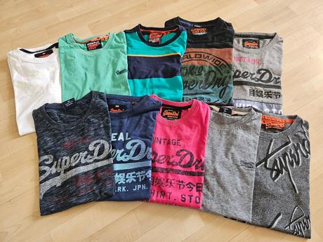 Triká superdry, veľ. s 9+1, superdry,s