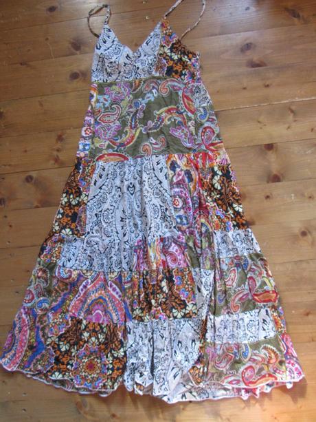 Vzorované maxi šaty, m