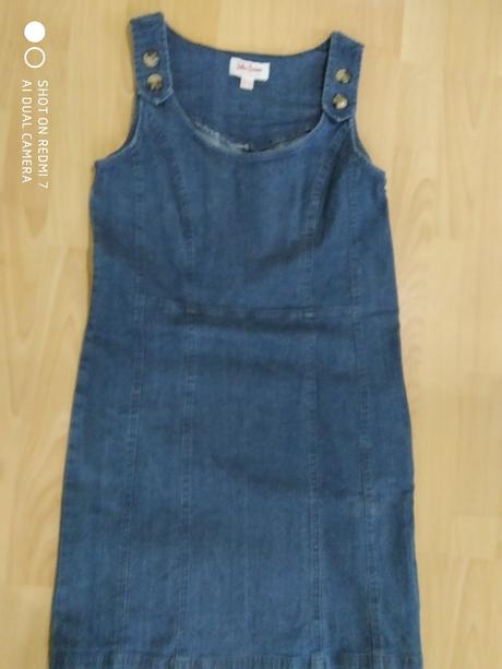 Riflové šaty, bonprix,36