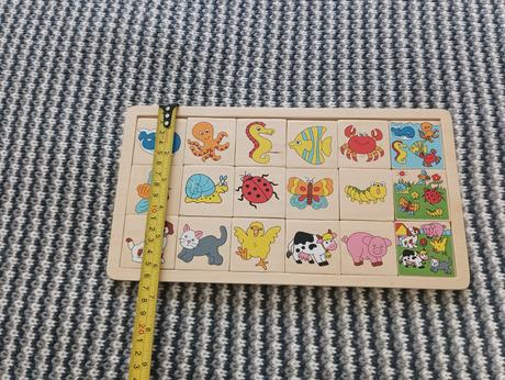 Drevená priraďovačka, puzzle,