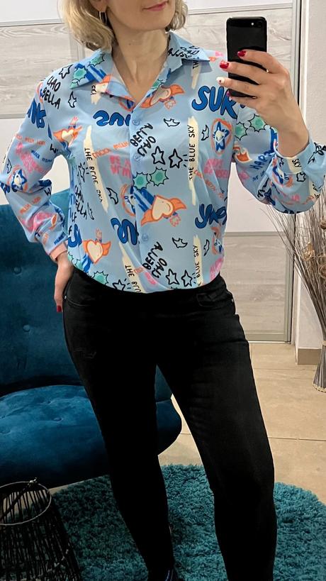 Dámska vzorovaná blúzka (uni), l / m / s