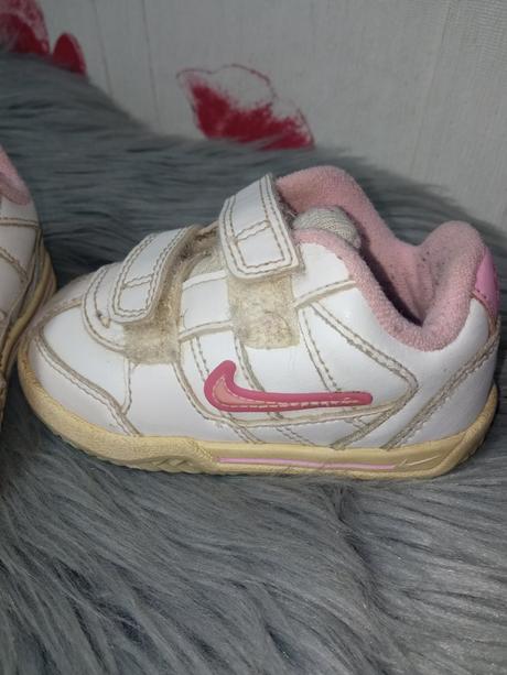 Dievčenské bielo-ružové botasky nike, veľk.19, nike,19