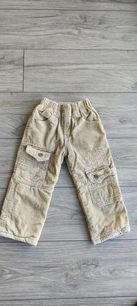 Zateplené menčestrove nohavice, 98