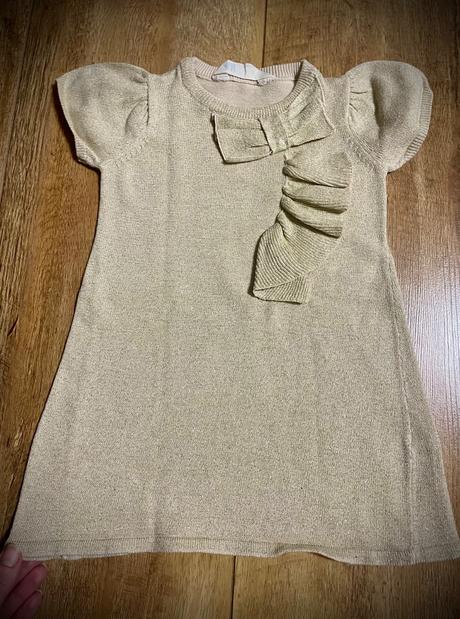 Zlaté trblietavé tričko, h&m,92