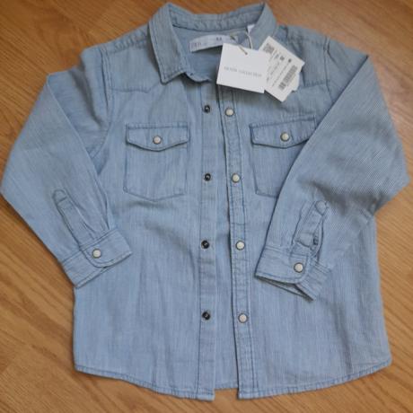 Riflová košeľa, zara,104