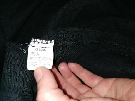 Ľanová a bavlnená sukňa, s