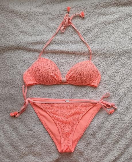 Oranžové dvojdielne plavky bikiny, m