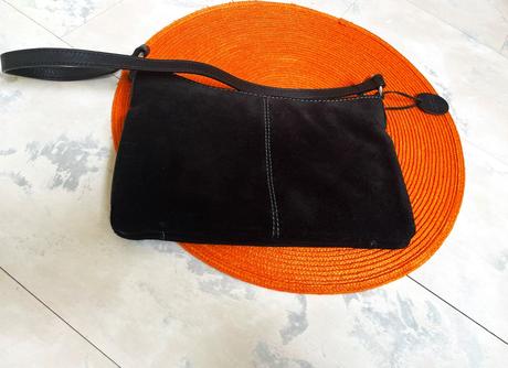 Kožená semišová kabelka, 