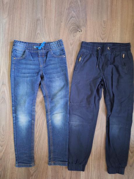 Rifle  + tenšie nohavice, 128