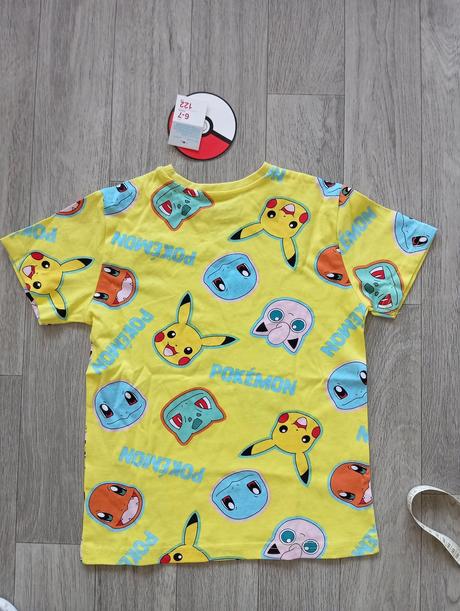 Pokémon žlté tričko 110 a 122, primark,110 / 122