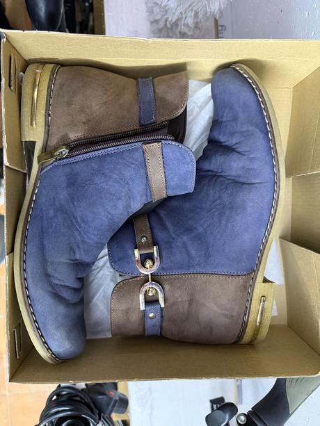 Dámske členkové kožené čižmy, 39