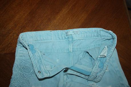 3x riflové šortky, zara,140