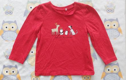 Vianočné tričko zvieratká zn.george veľ.80-86, 80
