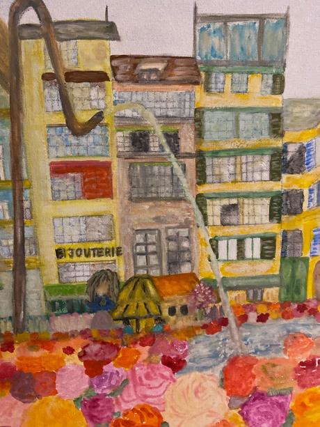 Obraz kvetinové fontány, 