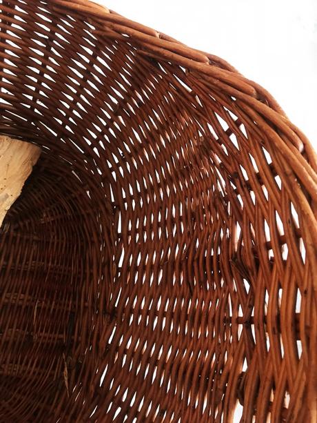 Veľký prútený kôš na drevo/ ku krbu, 