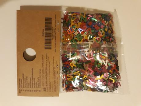 Konfety písmena na tvorenie,