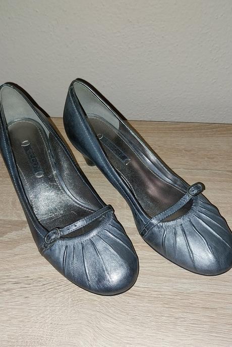 Šedo- strieborné lodičky zn. ecco, ecco,36