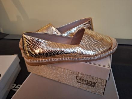 Nové, zlaté espadrilky, 41
