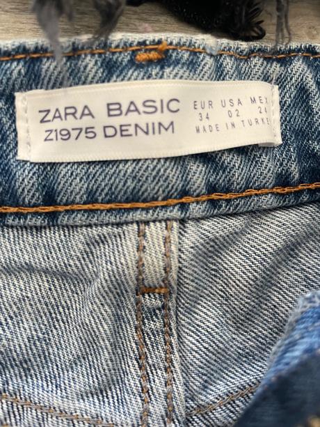 Damske riflove kratase zara 34 velkost, zara,xs