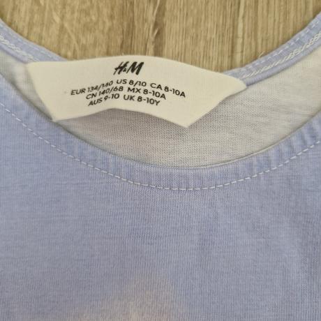 Šaty hm bavlnené bielo modré, h&m,134