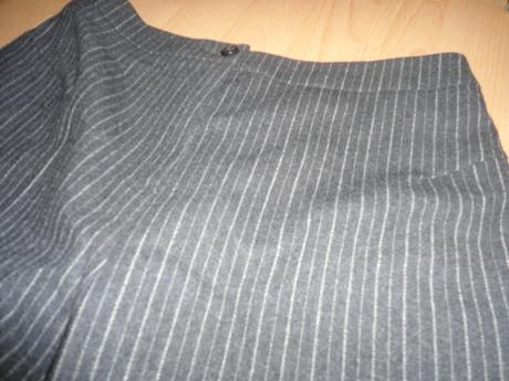 Cierne damske vlnene nohavice, s