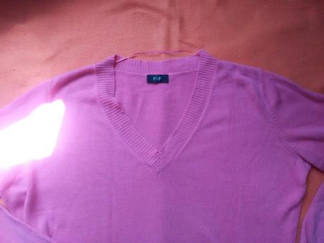 Ružový pulóvrik 20, f&f,48