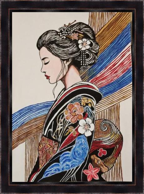 Obraz - japonské dievča, 