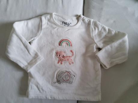 Mikina ff biela s obrazkami, f&f,86