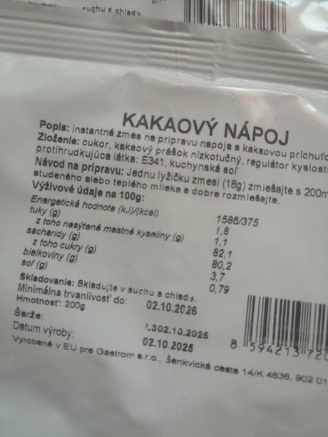 Kakaovy napoj 3 ks,
