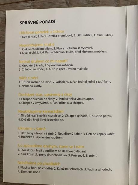 Didaktické kartičky (vzájomný rešpekt), 