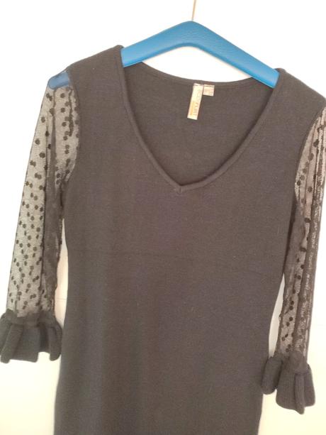 Čierne upletove šaty, s