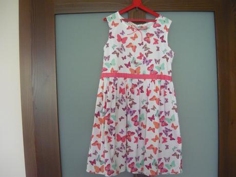Šaty - motýlik, h&m,128