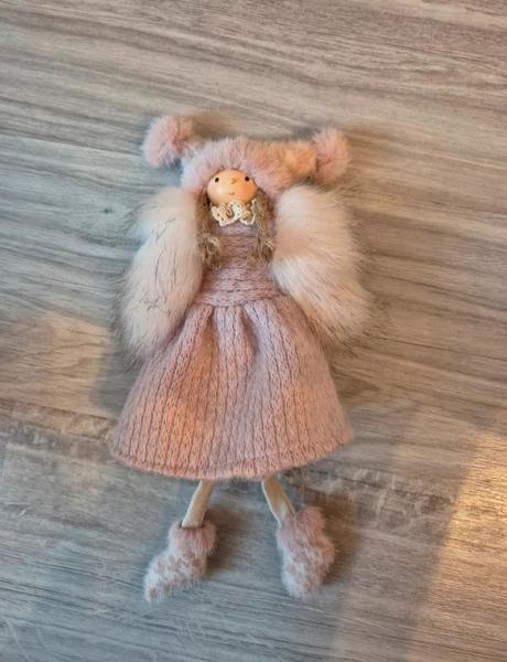 Bábika ružová s keramickou hlavičkou, 