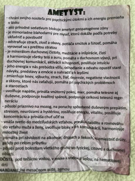 Naramok z mineralneho kamena ametyst, 