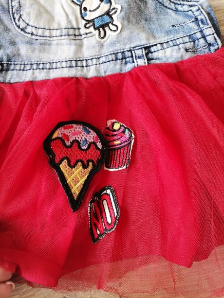 Dievčenský štýlový set - šaty a tričko, 74