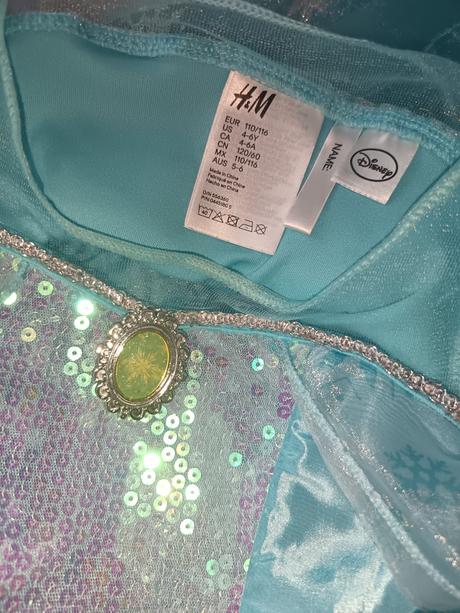H&m elsa kostým 110/116+ darček,