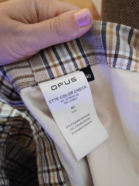 Karované nohavice opus, l