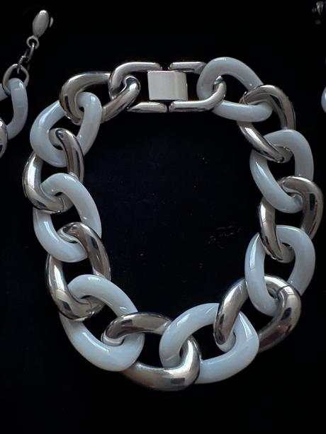 Súprava náramok + náušnice keramika oceľ, 