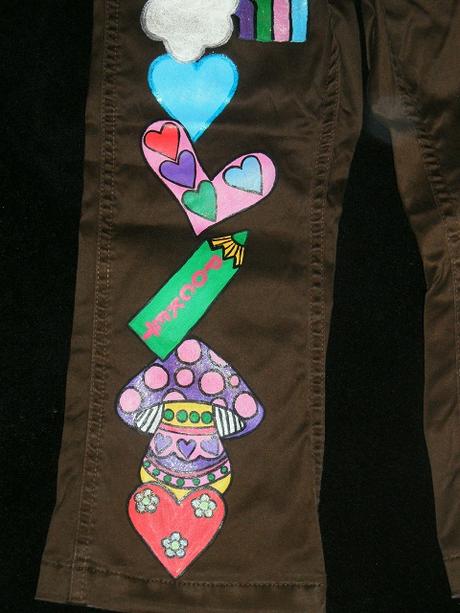 Obrázkové nohavice, h&m,104