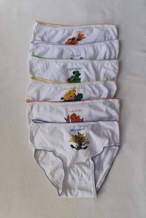 Dievčenske bavlnené nohavičky, 6 kusov, xs-s, xs