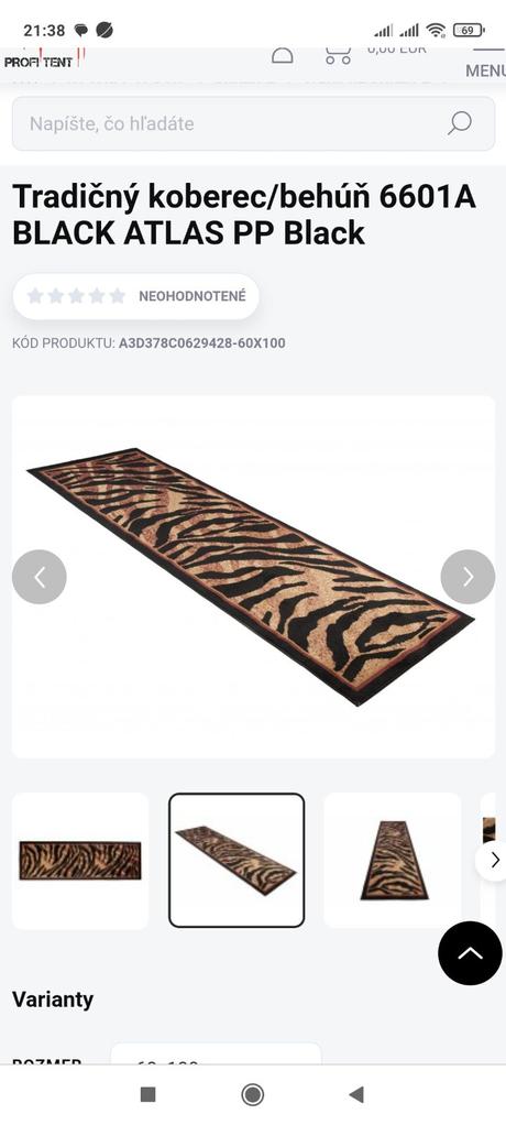 Moderný behúň so zvieracím motívom,