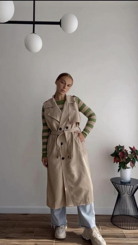 Dámska dlhá vesta,