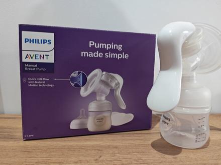 Manuálna odsávačka na mlieko avent, 