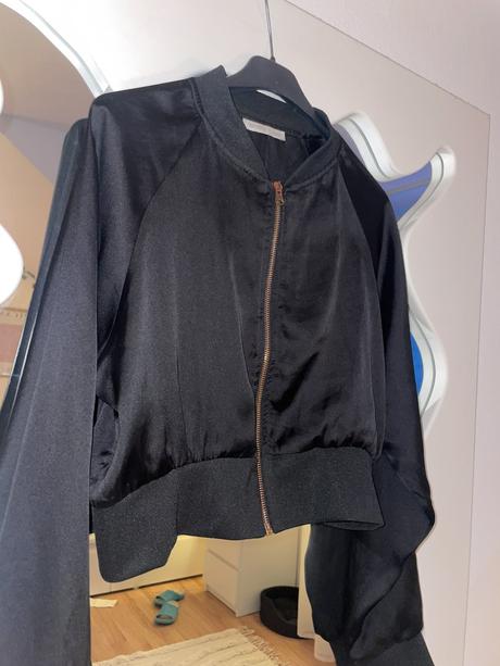 Saténová crop bomberka zara s, zara,s