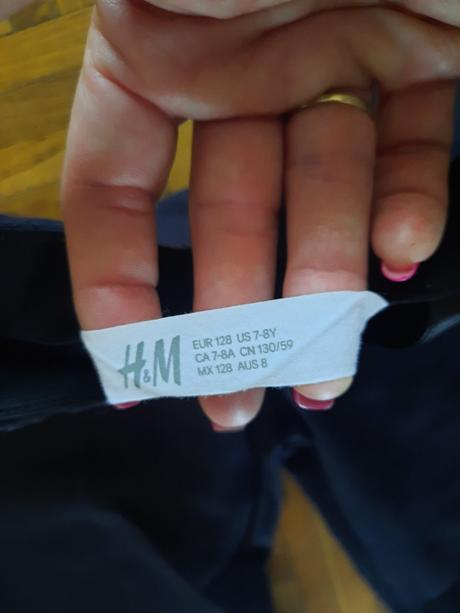 Dievčenské ďžegínsové nohavice, h&m,128