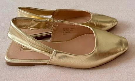 Zlaté slingback balerínky, primark,36