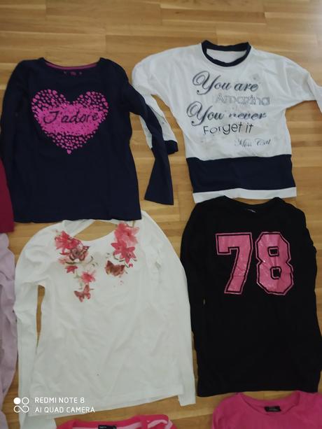 Dievčenské málo nosené tričká v.146/152, 3,-/ks, primark,146