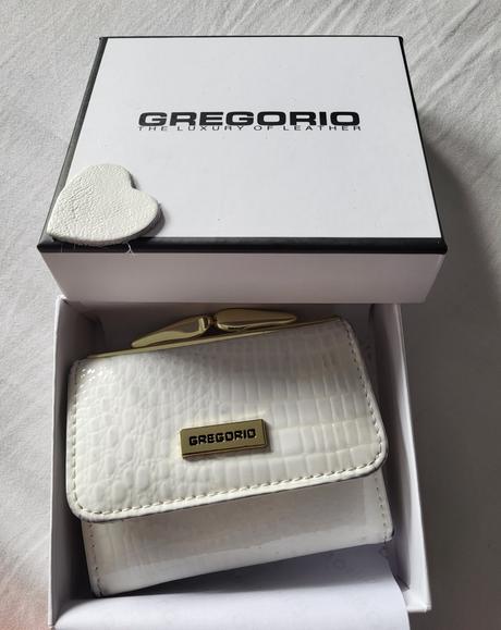 Biela kožená peňaženka, gregorio